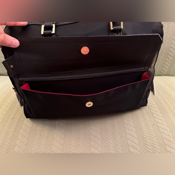 Travanti Work Tote Bag Black w/Red Lining NWT - Picture 6 of 16